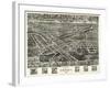 Emporia, Virginia - Panoramic Map-Lantern Press-Framed Art Print