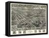 Emporia, Virginia - Panoramic Map-Lantern Press-Framed Stretched Canvas