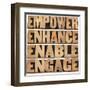 Empower, Enhance, Enable and Engage-PixelsAway-Framed Art Print