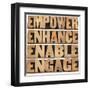 Empower, Enhance, Enable and Engage-PixelsAway-Framed Art Print