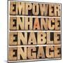 Empower, Enhance, Enable and Engage-PixelsAway-Mounted Art Print