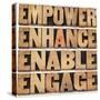 Empower, Enhance, Enable and Engage-PixelsAway-Stretched Canvas