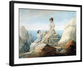 Empress Alexandra Fyodorovna with Daughter Grand Duchess Maria Nikolaievna of Russia, 1820S-Pyotr Fyodorovich Sokolov-Framed Giclee Print