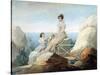 Empress Alexandra Fyodorovna with Daughter Grand Duchess Maria Nikolaievna of Russia, 1820S-Pyotr Fyodorovich Sokolov-Stretched Canvas