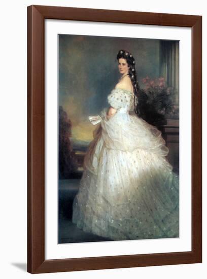 Empress Elisabeth, c.1865-Franz Xaver Winterhalter-Framed Art Print