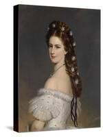 Empress Elisabeth of Austria with Diamond Stars in Her Hair, Ca 1860-Franz Xaver Winterhalter-Stretched Canvas