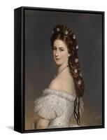 Empress Elisabeth of Austria with Diamond Stars in Her Hair, Ca 1860-Franz Xaver Winterhalter-Framed Stretched Canvas