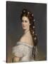 Empress Elizabeth of Austria with Diamond stars in her hair. Ca. 1860-Franz Xaver Winterhalter-Stretched Canvas