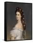 Empress Elizabeth of Austria with Diamond stars in her hair. Ca. 1860-Franz Xaver Winterhalter-Framed Stretched Canvas