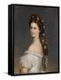 Empress Elizabeth of Austria with Diamond stars in her hair. Ca. 1860-Franz Xaver Winterhalter-Framed Stretched Canvas