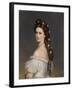 Empress Elizabeth of Austria with Diamond stars in her hair. Ca. 1860-Franz Xaver Winterhalter-Framed Giclee Print