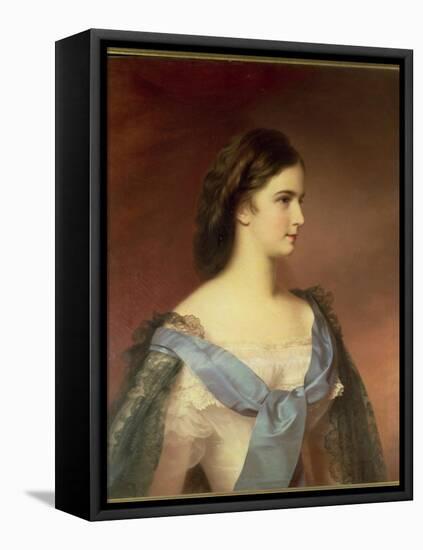 Empress Elizabeth of Bavaria (1837-98) as a Young Woman-Franz Schrotzberg-Framed Stretched Canvas