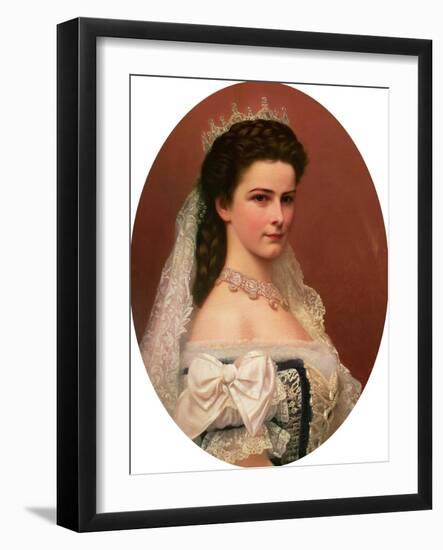 Empress Elizabeth of Bavaria (1837-98) in Hungarian Costume, 1867-Georg Raab-Framed Giclee Print