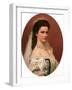 Empress Elizabeth of Bavaria (1837-98) in Hungarian Costume, 1867-Georg Raab-Framed Giclee Print