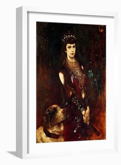 Empress Elizabeth of Bavaria-Anton Romako-Framed Giclee Print