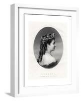 Empress Eugenie, (1826-192), Empress Consort of France (1853-187), 19th Century-Francis Holl-Framed Giclee Print