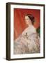 Empress Eugenie (1826-1920) after a Portrait by Francois Xavier Winterhalter (1806-73)-Jean Baptiste Ange Tissier-Framed Giclee Print