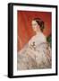 Empress Eugenie (1826-1920) after a Portrait by Francois Xavier Winterhalter (1806-73)-Jean Baptiste Ange Tissier-Framed Giclee Print