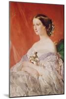 Empress Eugenie (1826-1920) after a Portrait by Francois Xavier Winterhalter (1806-73)-Jean Baptiste Ange Tissier-Mounted Giclee Print