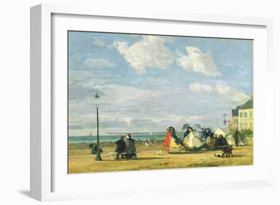 Empress Eugenie (1826-1920) at Trouville, 1863-Eugène Boudin-Framed Giclee Print