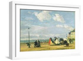 Empress Eugenie (1826-1920) at Trouville, 1863-Eugène Boudin-Framed Giclee Print