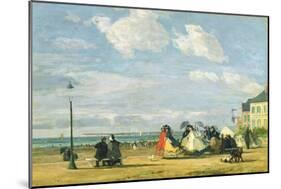 Empress Eugenie (1826-1920) at Trouville, 1863-Eugène Boudin-Mounted Giclee Print