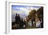 Empress Eugenie and Her Court at Biarritz, 1861-Abel De Pujol-Framed Giclee Print