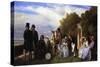 Empress Eugenie and Her Court at Biarritz, 1861-Abel De Pujol-Stretched Canvas