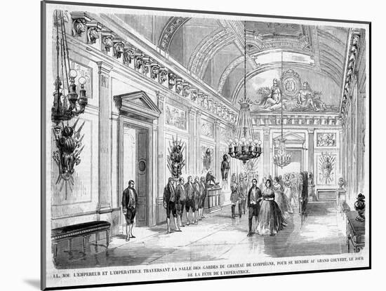 Empress Eugenie's Birthday Is Celebrated at Compiegne-null-Mounted Art Print