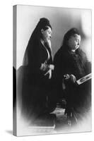 Empress Frederick and Queen Victoria Mourning Frederick's Death-null-Stretched Canvas