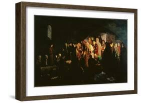 Empress Giving Alms, 1880-Baron Mikhail Petrovich Klodt von Jurgensburg-Framed Giclee Print