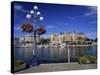 Empress Hotel Along Victoria Harbour-James Randklev-Stretched Canvas