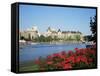 Empress Hotel and Innter Harbour, Victoria, Vancouver Island, British Columbia, Canada-J Lightfoot-Framed Stretched Canvas