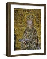 Empress Irene, Holding the Deed for the Church's Endowment, In the South Gallery of Hagia Sophia-null-Framed Giclee Print