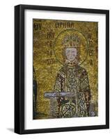 Empress Irene, Holding the Deed for the Church's Endowment, In the South Gallery of Hagia Sophia-null-Framed Giclee Print