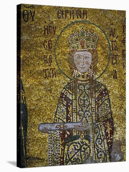 Empress Irene, Holding the Deed for the Church's Endowment, In the South Gallery of Hagia Sophia-null-Stretched Canvas