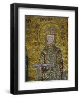 Empress Irene, Holding the Deed for the Church's Endowment, In the South Gallery of Hagia Sophia-null-Framed Premium Giclee Print