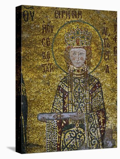 Empress Irene, Holding the Deed for the Church's Endowment, In the South Gallery of Hagia Sophia-null-Stretched Canvas