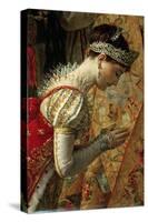 Empress Joséphine (The Coronation of Napoleon, Detai)-Jacques Louis David-Stretched Canvas