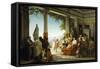 Empress Livia Attending Grape Harvest on Hills of Grignano-Cesare Dell'acqua-Framed Stretched Canvas