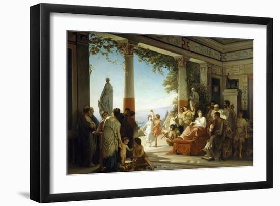 Empress Livia Attending Grape Harvest on Hills of Grignano-Cesare Dell'acqua-Framed Giclee Print