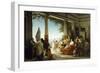 Empress Livia Attending Grape Harvest on Hills of Grignano-Cesare Dell'acqua-Framed Giclee Print