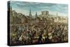 Empress Maria Theresa of Austria (1717-80) at Pressburg (Bratislava) on 25th August 1741-null-Stretched Canvas