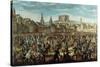 Empress Maria Theresa of Austria (1717-80) at Pressburg (Bratislava) on 25th August 1741-null-Stretched Canvas