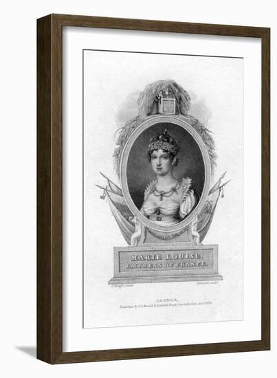 Empress Marie-Louise, Second Wife of Napoleon, 1823-J Stewart-Framed Giclee Print