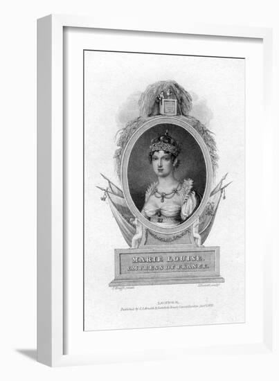 Empress Marie-Louise, Second Wife of Napoleon, 1823-J Stewart-Framed Giclee Print