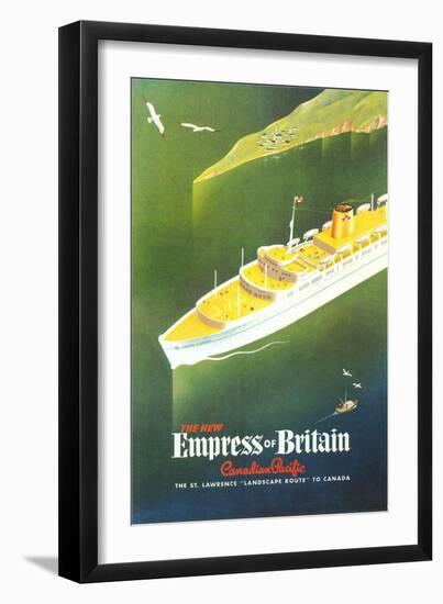 Empress of Britain Travel Poster-null-Framed Art Print