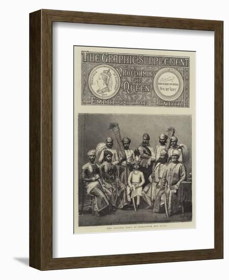 Empress of India, the Maharaj Rana of Jhallawur and Suite-null-Framed Giclee Print