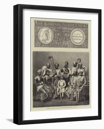 Empress of India, the Maharaj Rana of Jhallawur and Suite-null-Framed Giclee Print