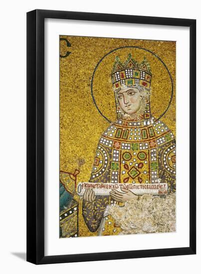 Empress Zoe (1028-1050) Holding the Deed from the Endowment of the Church-null-Framed Giclee Print